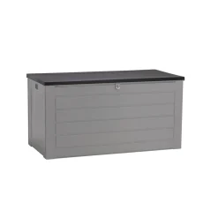 Kissenbox 'Molly' Kunststoff grau/schwarz 146 x 75 x 71 cm