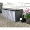 Kissenbox 'Molly M' Kunststoff grau/schwarz 143,5 x 56,8 x 53,4 cm