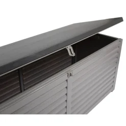 Kissenbox 'Molly M' Kunststoff grau/schwarz 143,5 x 56,8 x 53,4 cm