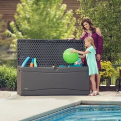 Kissenbox Polyethylen anthrazit 153 x 68 x 61 cm