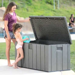 Kissenbox Polyethylen dunkelgrau 151 x 69 x 72 cm