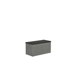 Kissenbox 'Primo' grau/schwarz 109 x 51,3 x 54,7 cm