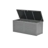 Kissenbox 'Primo' grau/schwarz 146,4 x 61 x 64,4 cm