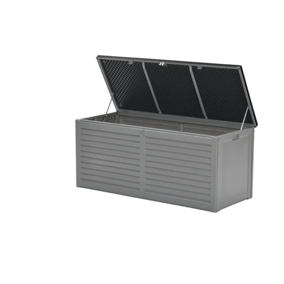 Kissenbox 'Primo' grau/schwarz 146,4 x 61 x 64,4 cm