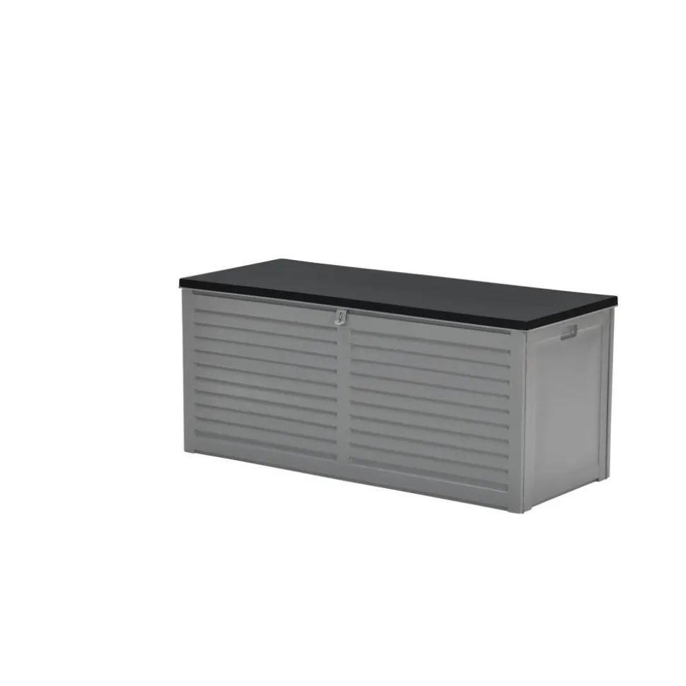 Kissenbox 'Primo' grau/schwarz 146,4 x 61 x 64,4 cm