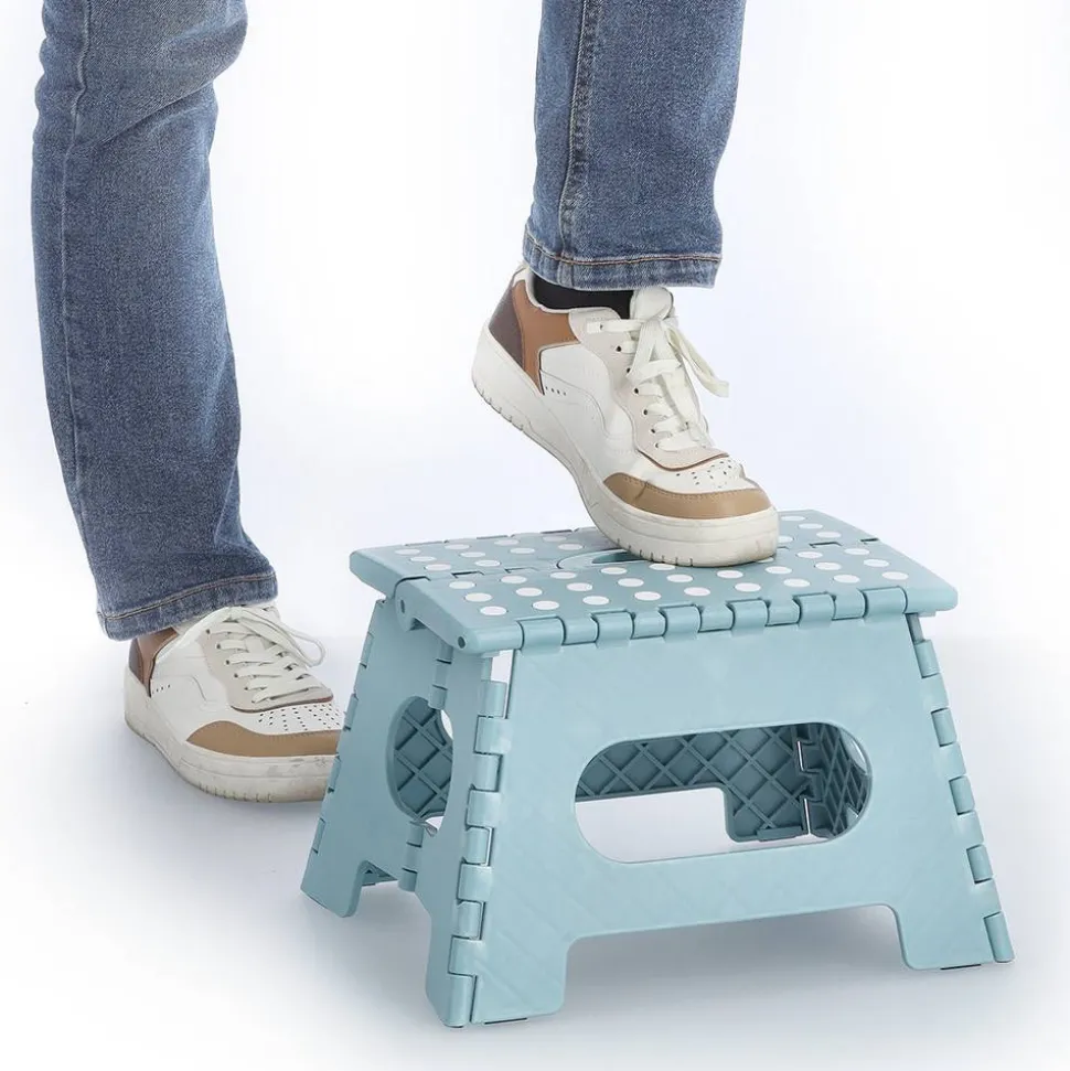 Klapphocker eisblau 35 x 22 x 28 cm