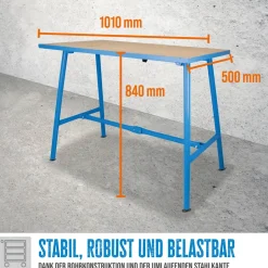 Klappwerkbank 'GWB 100/50F' 109,3 x 51 x 84 cm Belastung 150 kg