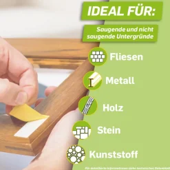 Klebe-Strips 'Kleben statt Bohren' weiß 10 Streifen je 20 x 40 mm