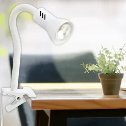 Klemmleuchte weiß flexibel 26 cm