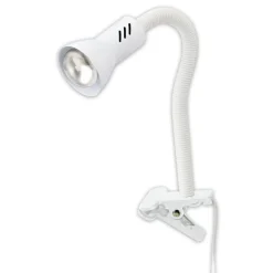 Klemmleuchte weiß flexibel 26 cm
