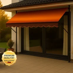 Klemmmarkise 'Exklusiv' mit Volant/wasserabweisend 300 x 150 cm