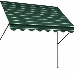 Klemmmarkise 'Exklusiv' mit Volant/wasserabweisend 350 x 150 cm