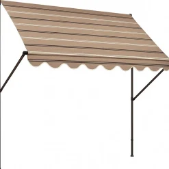 Klemmmarkise 'Exklusiv' mit Volant/wasserabweisend 150 x 150 cm