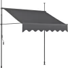 Klemmmarkise mit Volant 350 x 120 cm
