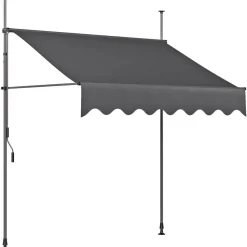 Klemmmarkise mit Volant 350 x 120 cm