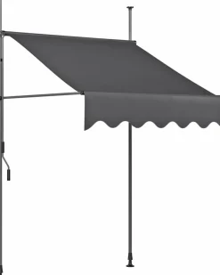 Klemmmarkise mit Volant 200 x 120 cm