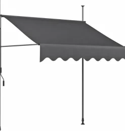 Klemmmarkise mit Volant 300 x 120 cm