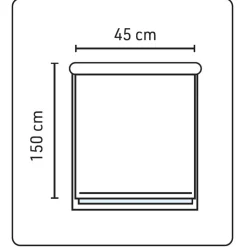 Klemm-Rollo weiß 45 x 150 cm