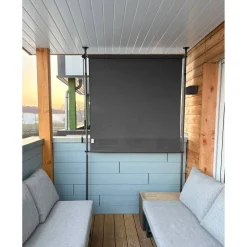 Klemmsichtschutz Aluminium/Stahl anthrazit 150 x 312 cm