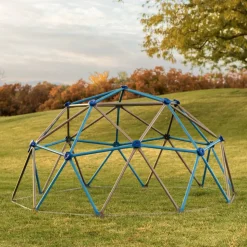 Kletterkugel 'Geodome' Metall braun/blau 274 x 274 x 137 cm