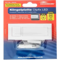 Klingelplatte "Clipfix" LED Kunststoff weiß