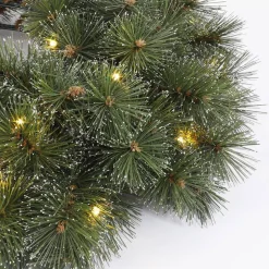Künstlicher Kranz 'Jasper' mit 20 LEDs grün Ø 45 cm