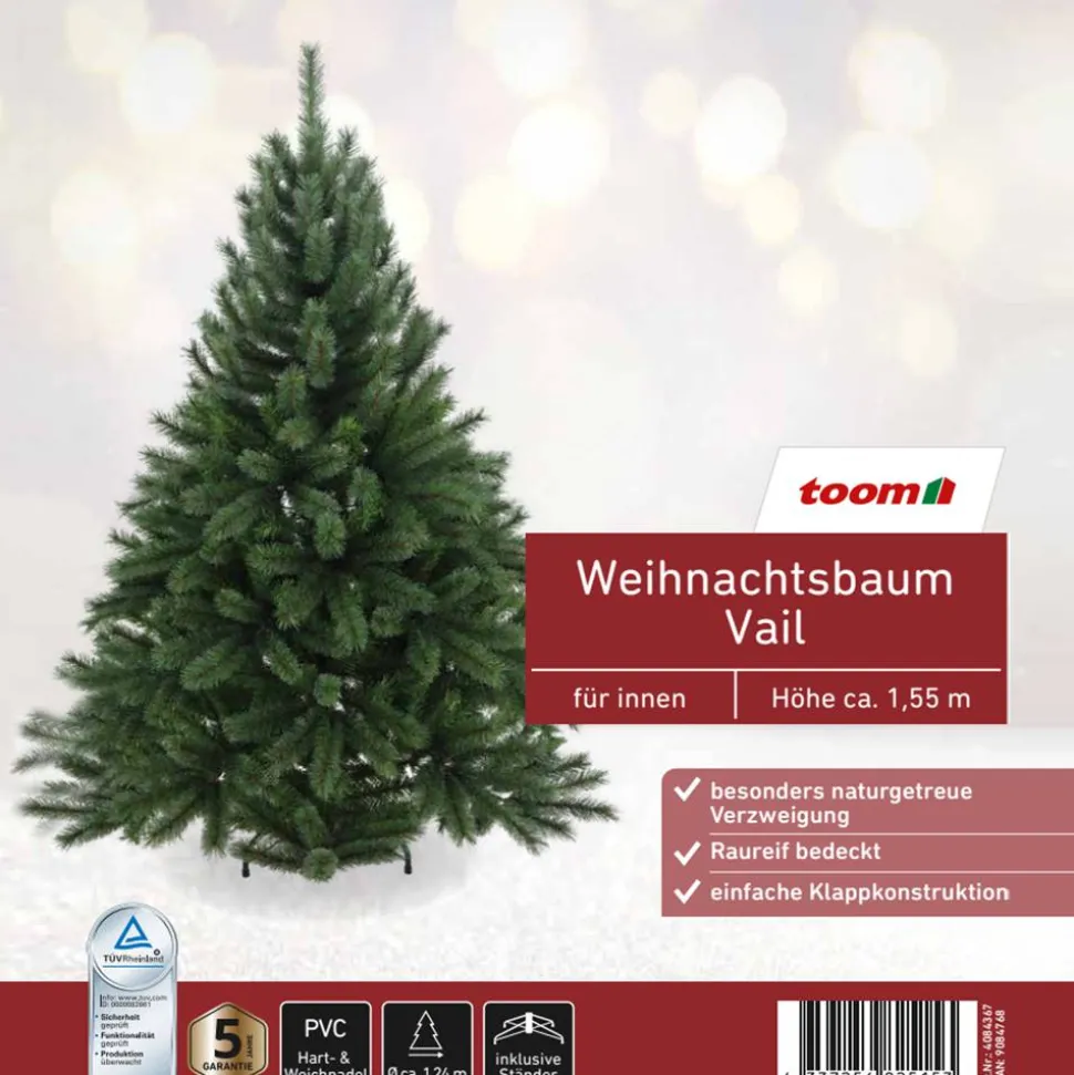 Künstlicher Weihnachtsbaum 'Vail' grün Ø 124 x 155 cm