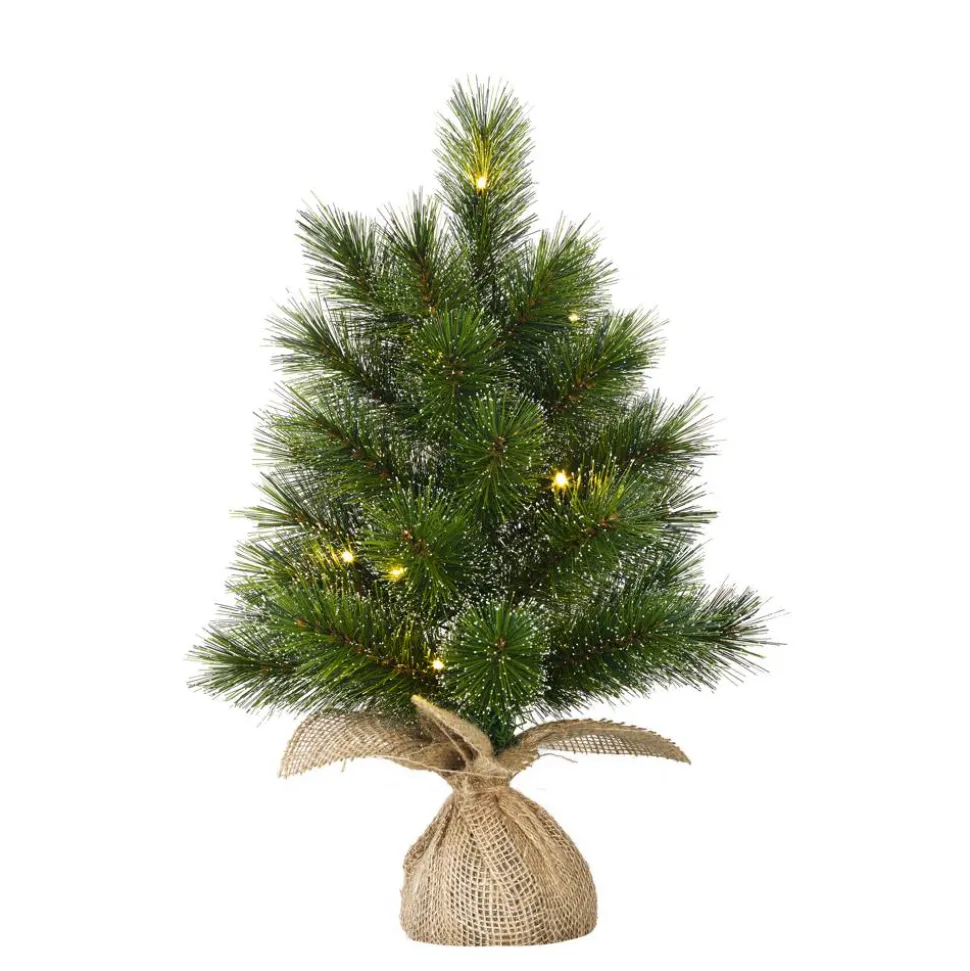 Künstlicher Weihnachtsbaum 'Jasper' mit 10 LEDs grün frosted Ø 30 x 45 cm