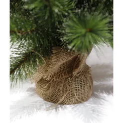 Künstlicher Weihnachtsbaum 'Jasper' mit 10 LEDs grün frosted Ø 30 x 45 cm