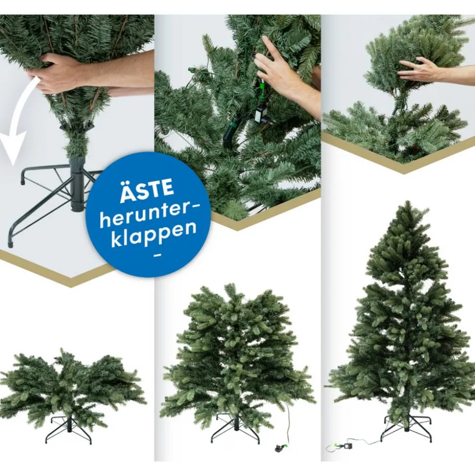 Künstlicher Weihnachtsbaum 'Vermont Fichte' grün Ø 129 x 180 cm