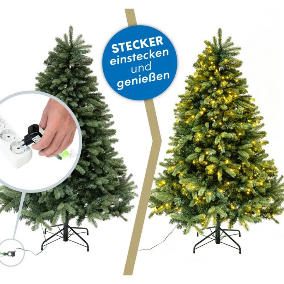Künstlicher Weihnachtsbaum 'Vermont Fichte' grün Ø 129 x 180 cm