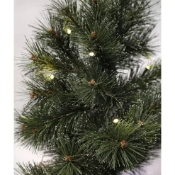 Künstlicher Weihnachtsbaum 'Jasper' mit 20 LEDs grün frosted Ø 40 x 60 cm