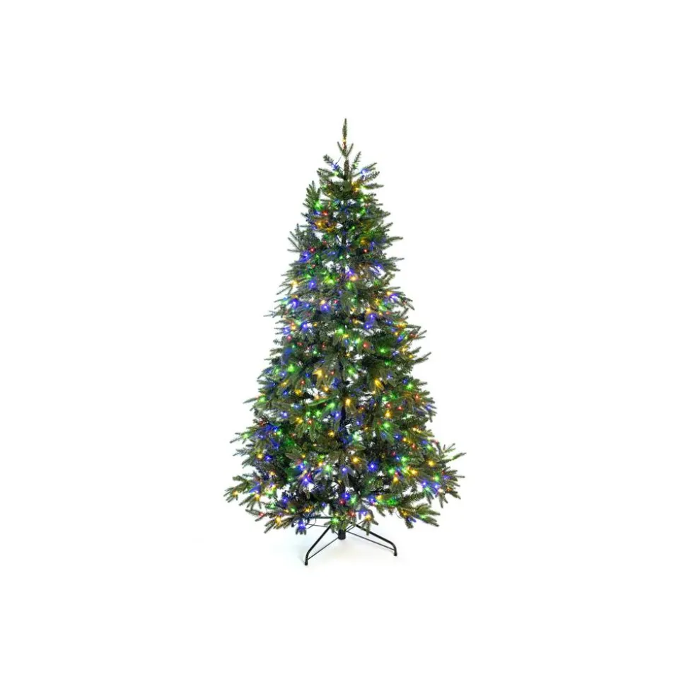 Künstlicher Weihnachtsbaum 'Sherwood' Fichte mit 800 LEDs in warmweiß/bunt, Fernbedienung, Ständer Ø 134 x 210 cm