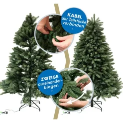Künstlicher Weihnachtsbaum 'Roswell Kiefer' grün Ø 122 x 210 cm