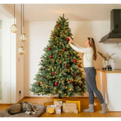 Künstlicher Weihnachtsbaum 'Vermont' Fichte mit 500 LEDs in warmweiß, Ständer Ø 150 x 210 cm