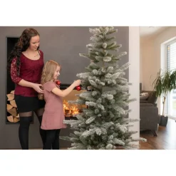 Künstlicher Weihnachtsbaum 'Cedar Frost Kiefer' grün/frosted Ø 114 x 210 cm
