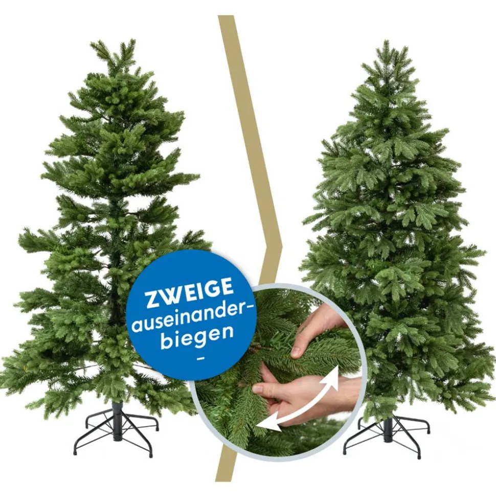 Künstlicher Weihnachtsbaum 'Cedar Frost Kiefer' grün/frosted Ø 114 x 210 cm