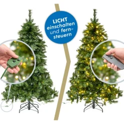 Künstlicher Weihnachtsbaum 'Mesa' Fichte mit 350 LEDs in warmweiß, Fernbedienung, Ständer Ø 119 x 180 cm