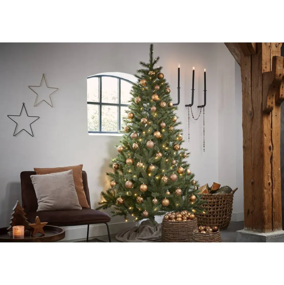 Künstlicher Weihnachtsbaum 'Vail' grün 155 cm, mit LED-Beleuchtung