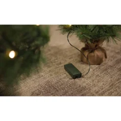 Künstlicher Weihnachtsbaum 'Jasper' grün 90 cm mit LED-Beleuchtung