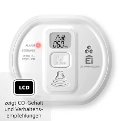 Kohlenmonoxidmelder 'Ei208D' mit 10-Jahres-Batterie