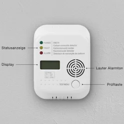 Kohlenmonoxidmelder 'RM370' mit Display weiß