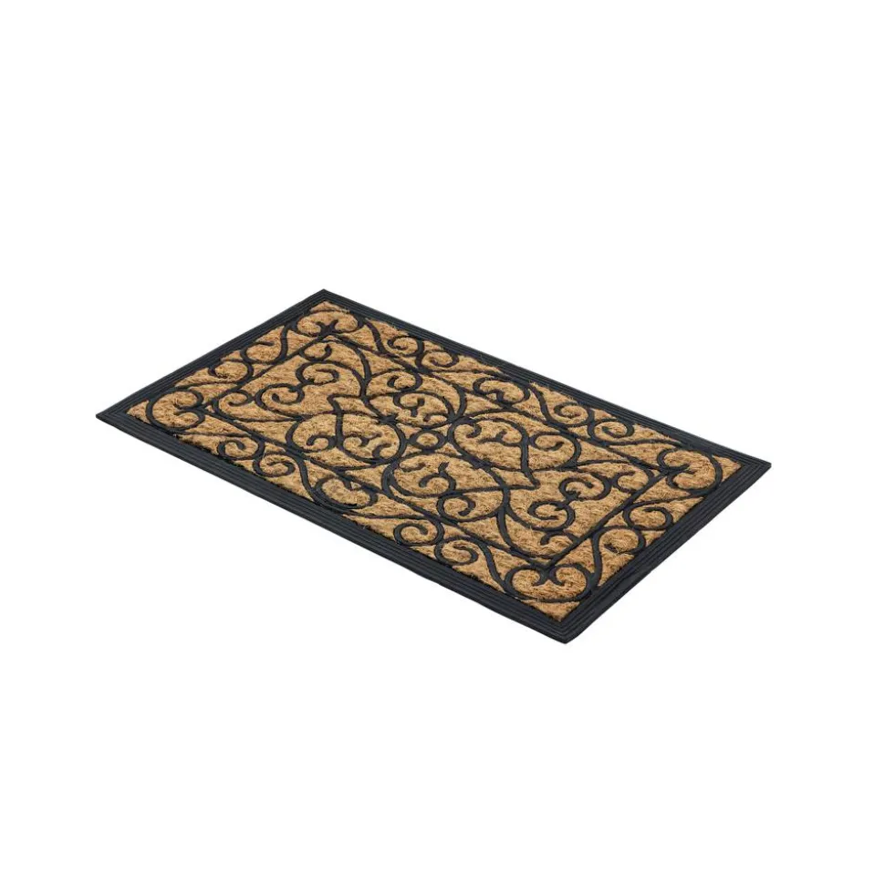 Kokosmatte 'Coco Deluxe Light' 45 x 75 cm Relief Muster braun