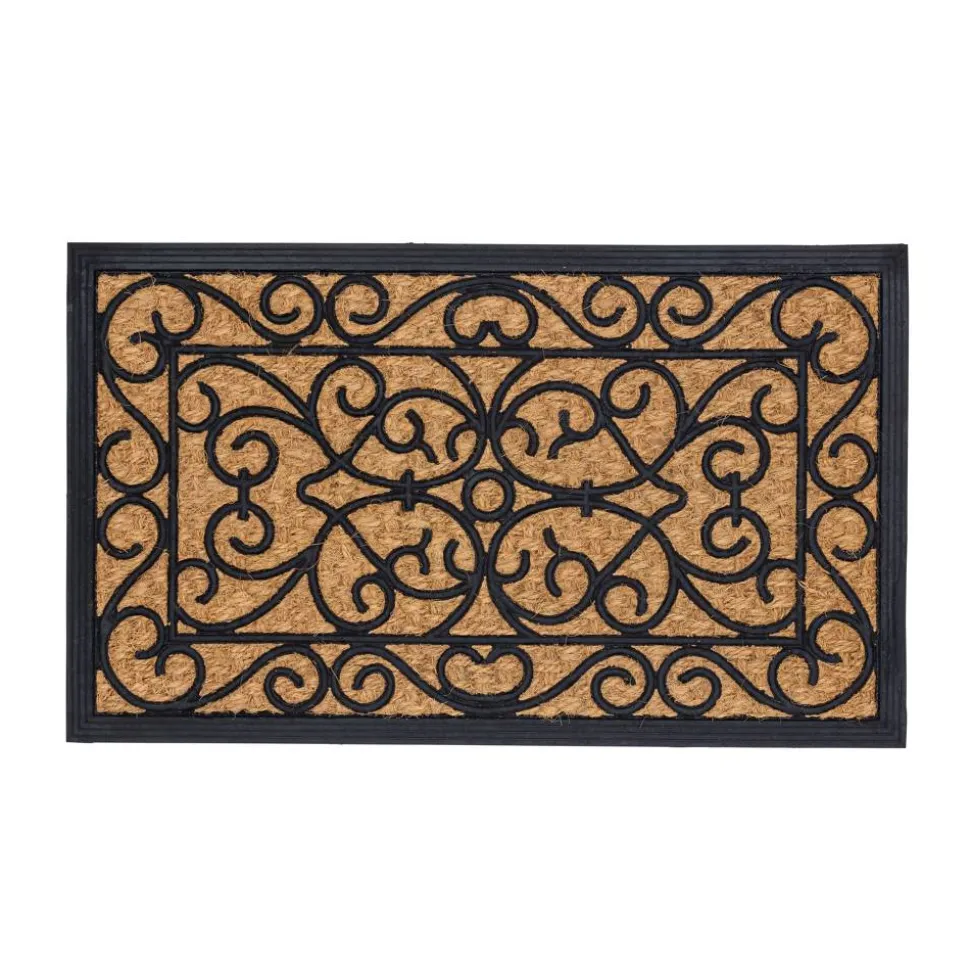 Kokosmatte 'Coco Deluxe Light' 45 x 75 cm Relief Muster braun