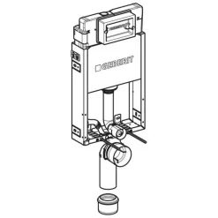 KombifixBasic-Element für Wand-WC 108 cm mit Delta Unterspülkasten