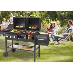 Kombigrill 3-in-1 'Sierra' schwarz 173,5 x 117,5 x 60 cm