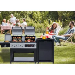Kombigrill schwarz 236 x 138 x 68 cm