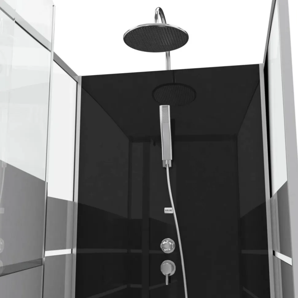 Komplettdusche 'Study' mit Schwingtür silbern 90 x 90 x 225 cm