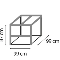 Komposter 'Tami' granit/schwarz 99 x 99 x 87 cm