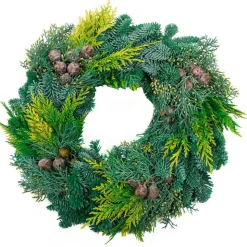 Koniferen-Adventskranz grün Ø 30 cm
